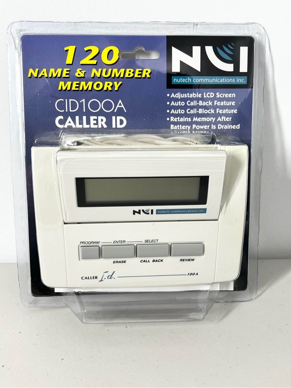 NEW Sealed Nutech Communications CID100A Caller ID Ivory Device
